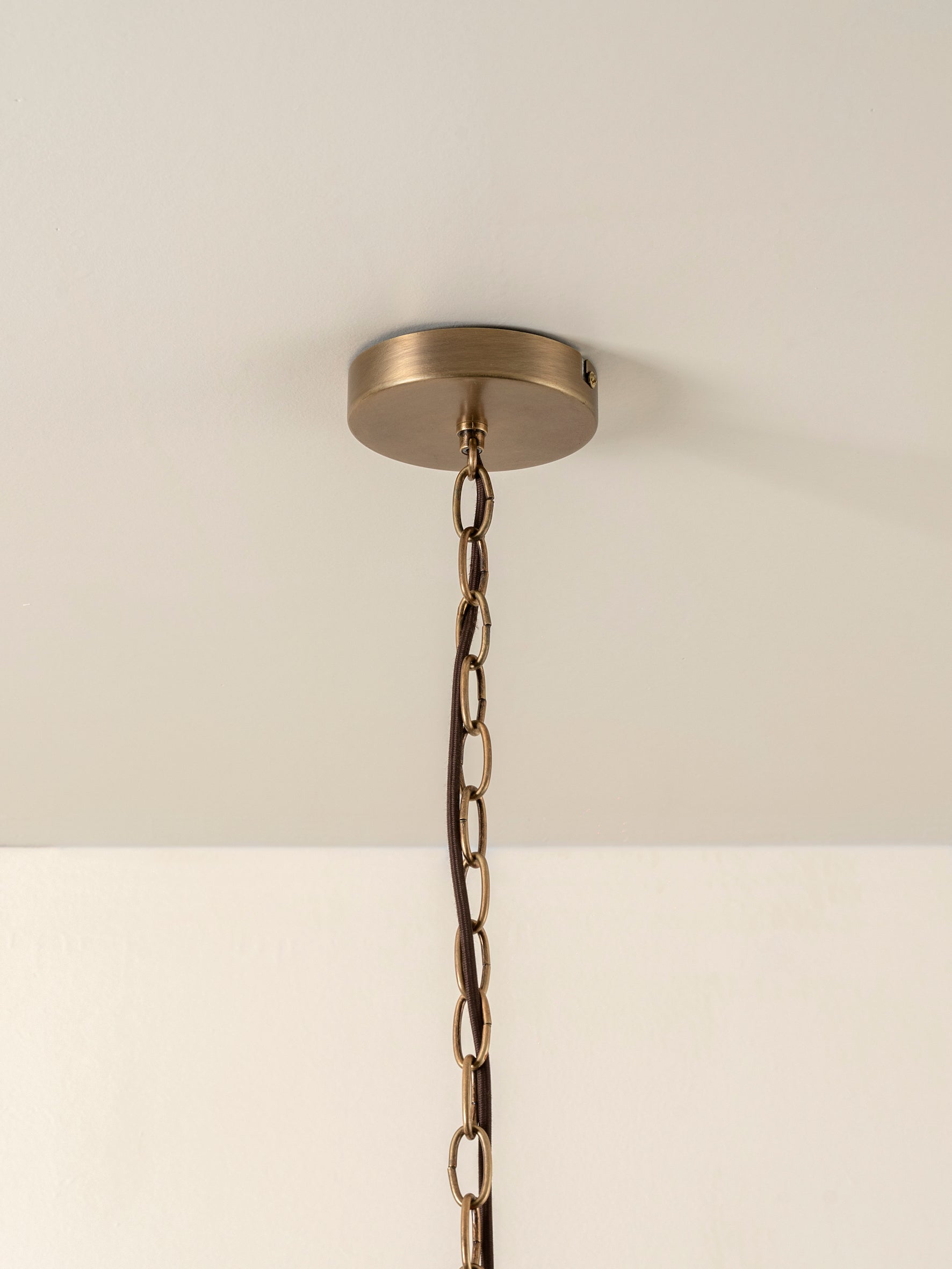 Waverly - 6 light aged brass and white porcelain pendant | Ceiling Light | Lights & Lamps | UK