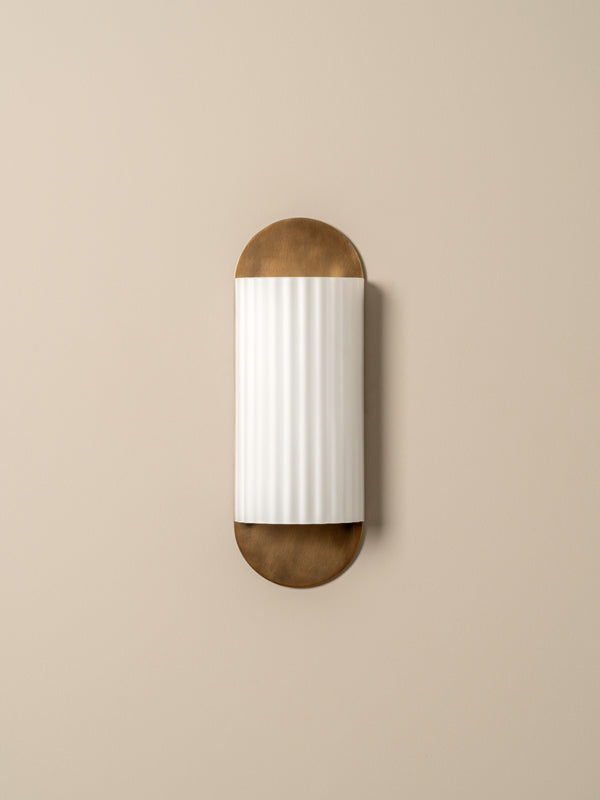 Wilcote aged brass wall light