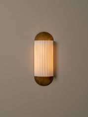 Wilcote aged brass wall light