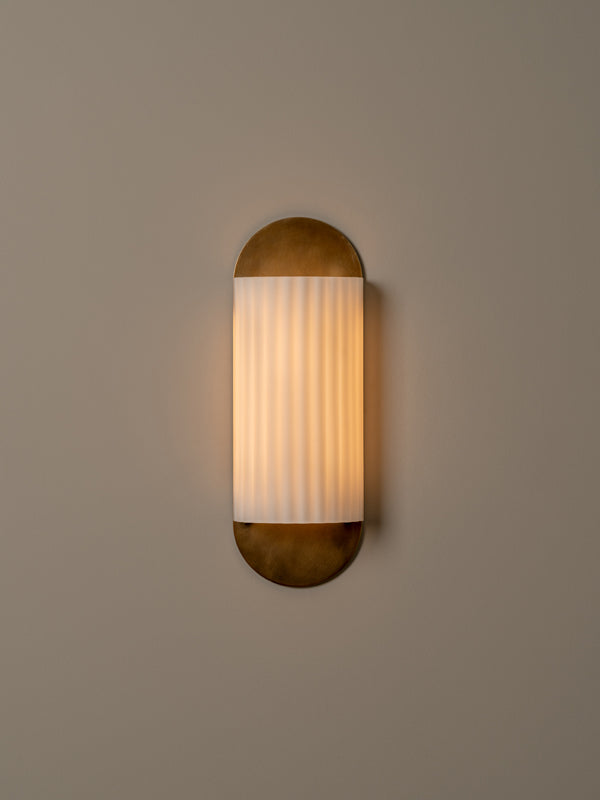 Wilcote aged brass wall light