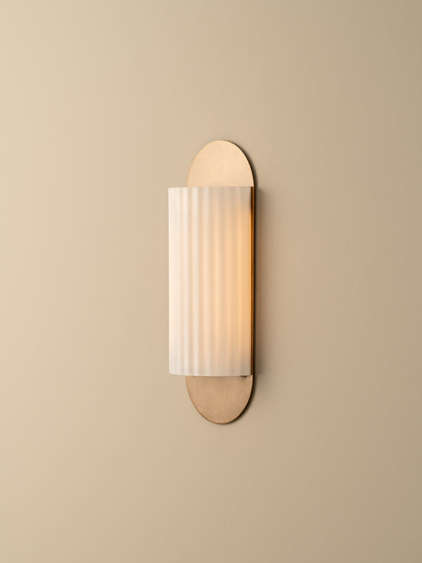 Wilcote aged brass wall light