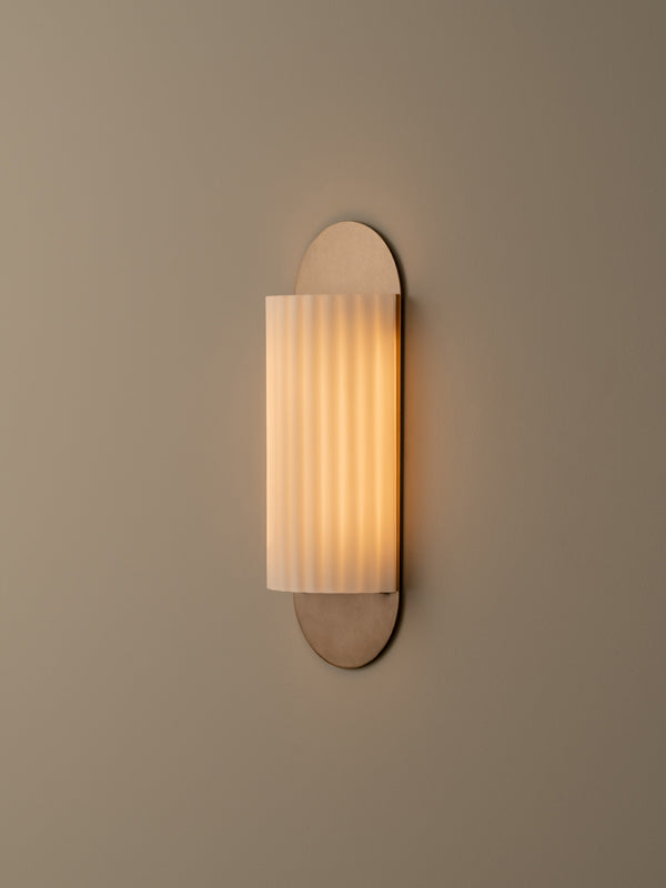 Wilcote aged brass wall light