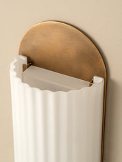 Wilcote aged brass wall light