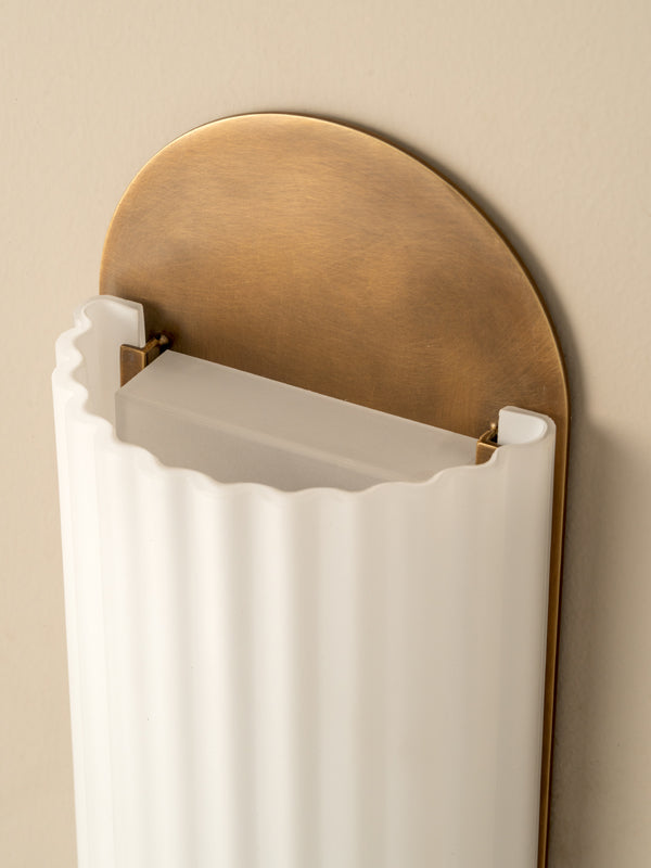 Wilcote aged brass wall light