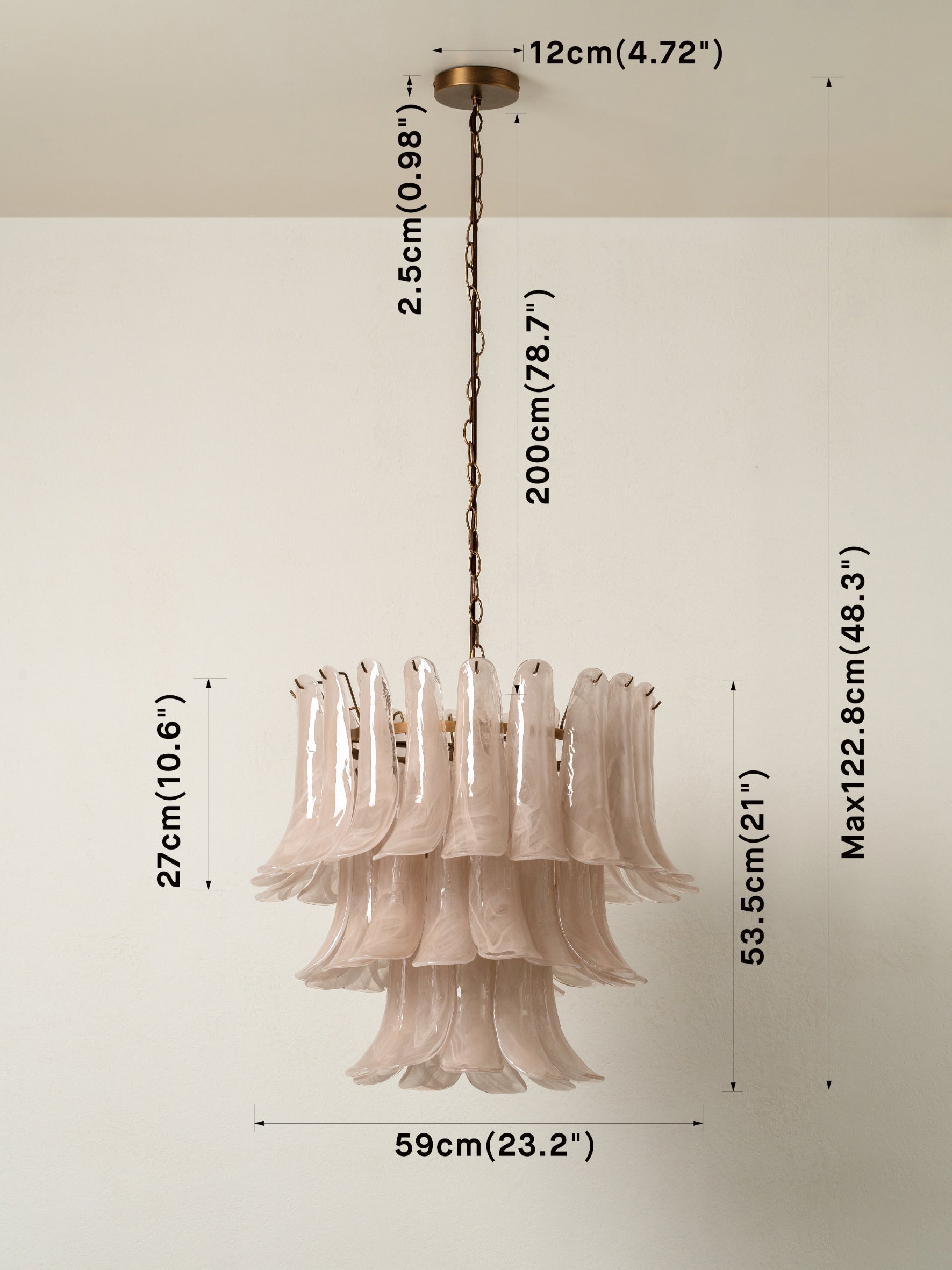 Lonso taupe chandelier | Ceiling light | Lights & Lamps | UK | Modern Affordable Designer Lighting