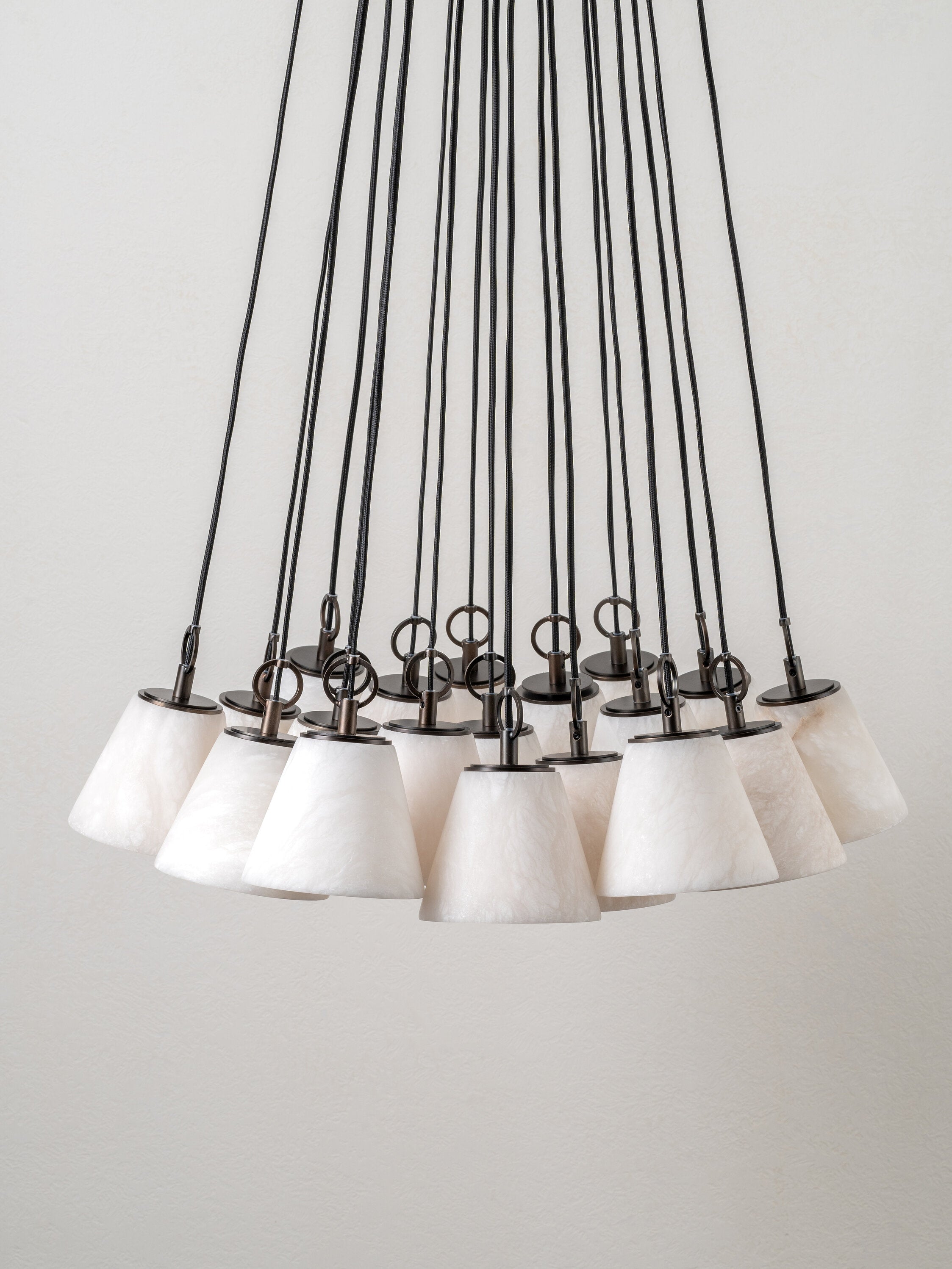 Alba - 19 light alabaster glass and bronze ceiling pendant | Ceiling pendant | lights & lamps | Modern affordable designer lighting