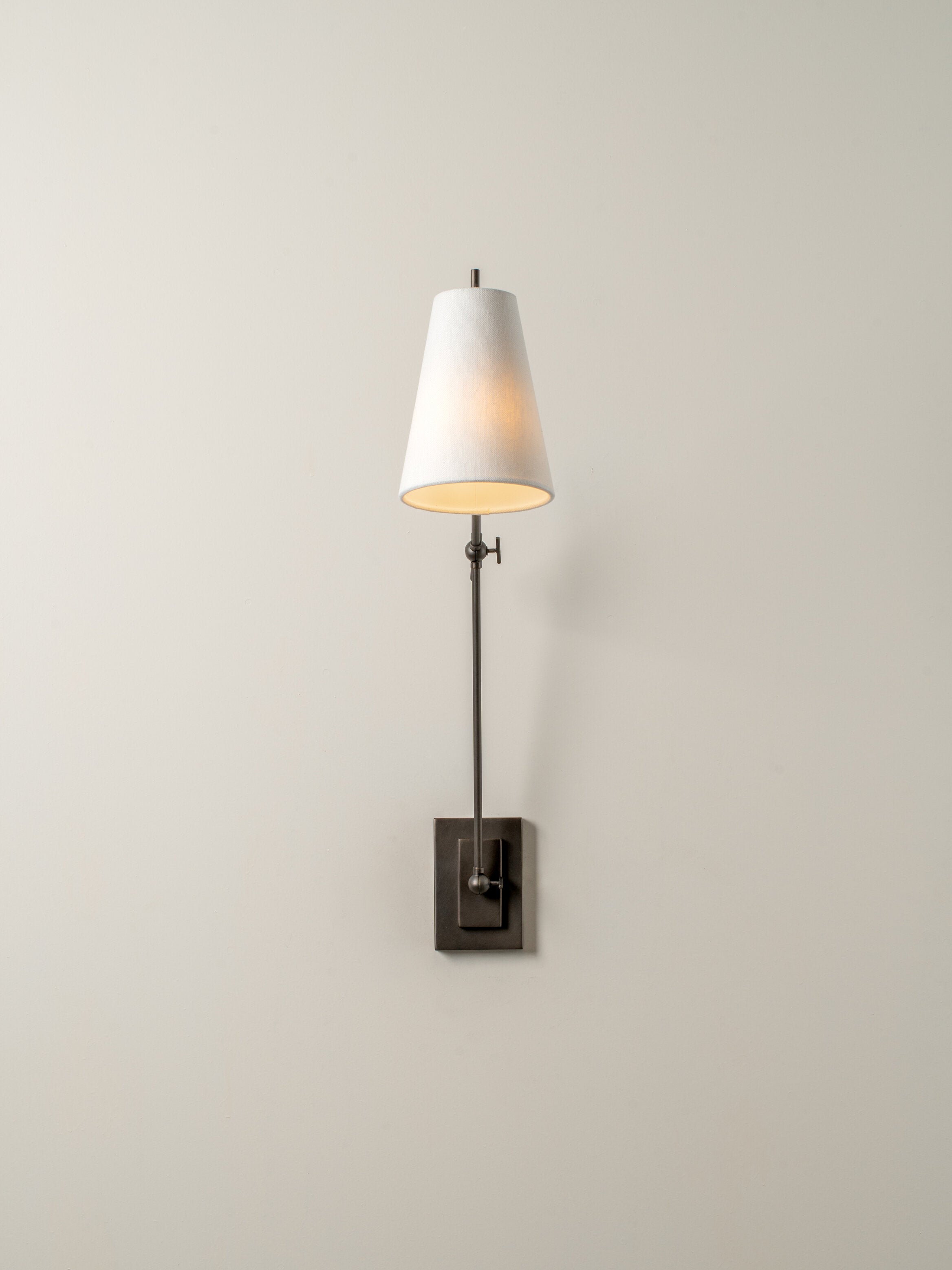 Celano - over reach bronze and linen wall light | Wall light | lights & lamps | Modern affordable designer lighting