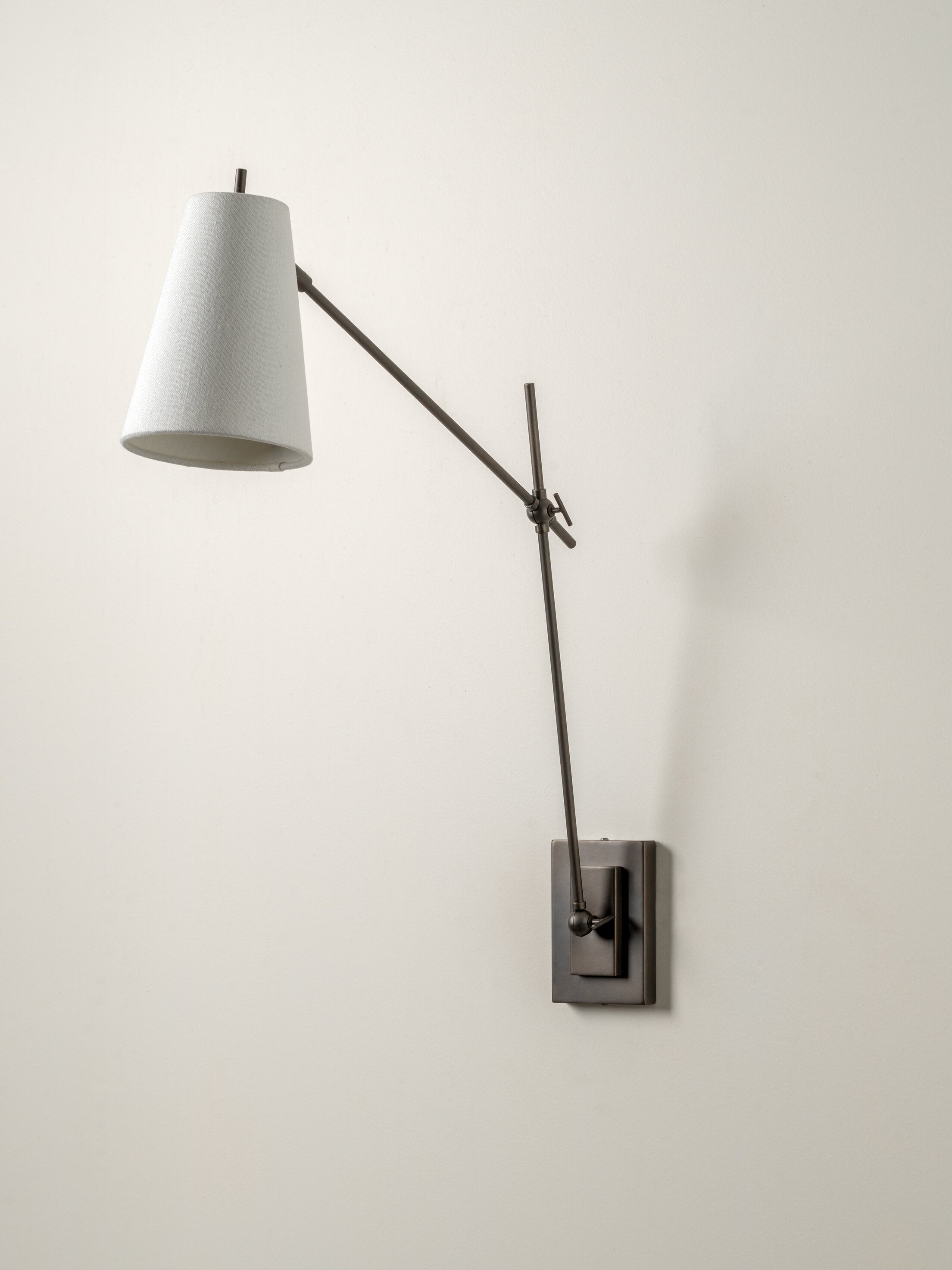 Celano - over reach bronze and linen wall light | Wall light | lights & lamps | Modern affordable designer lighting