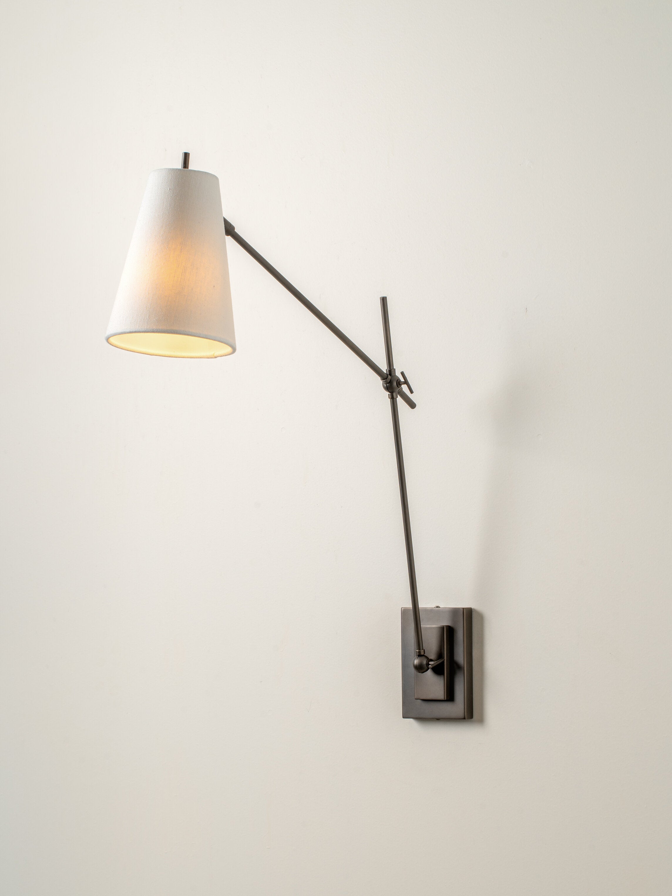 Celano - over reach bronze and linen wall light | Wall light | lights & lamps | Modern affordable designer lighting
