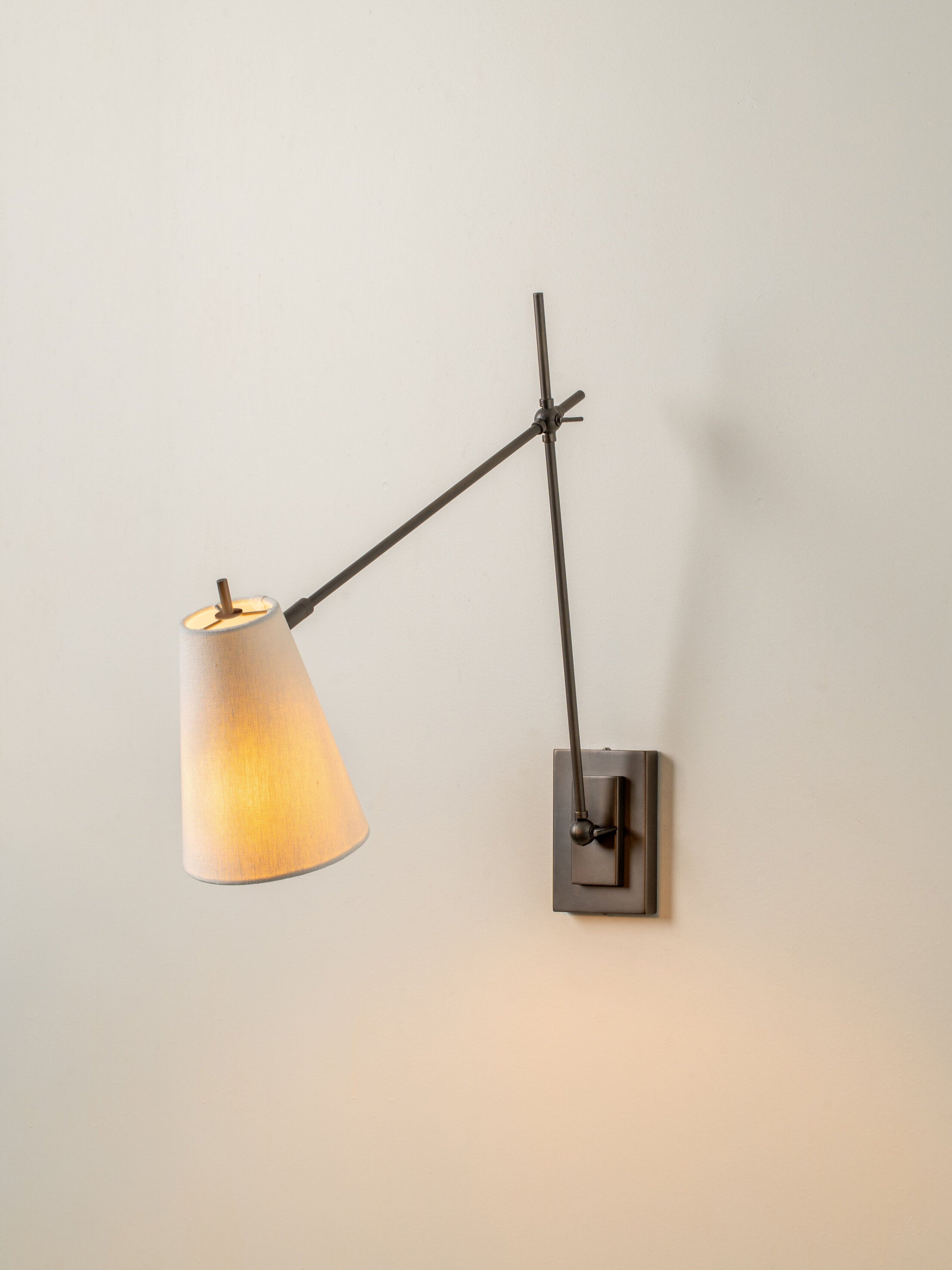 Celano - over reach bronze and linen wall light | Wall light | lights & lamps | Modern affordable designer lighting