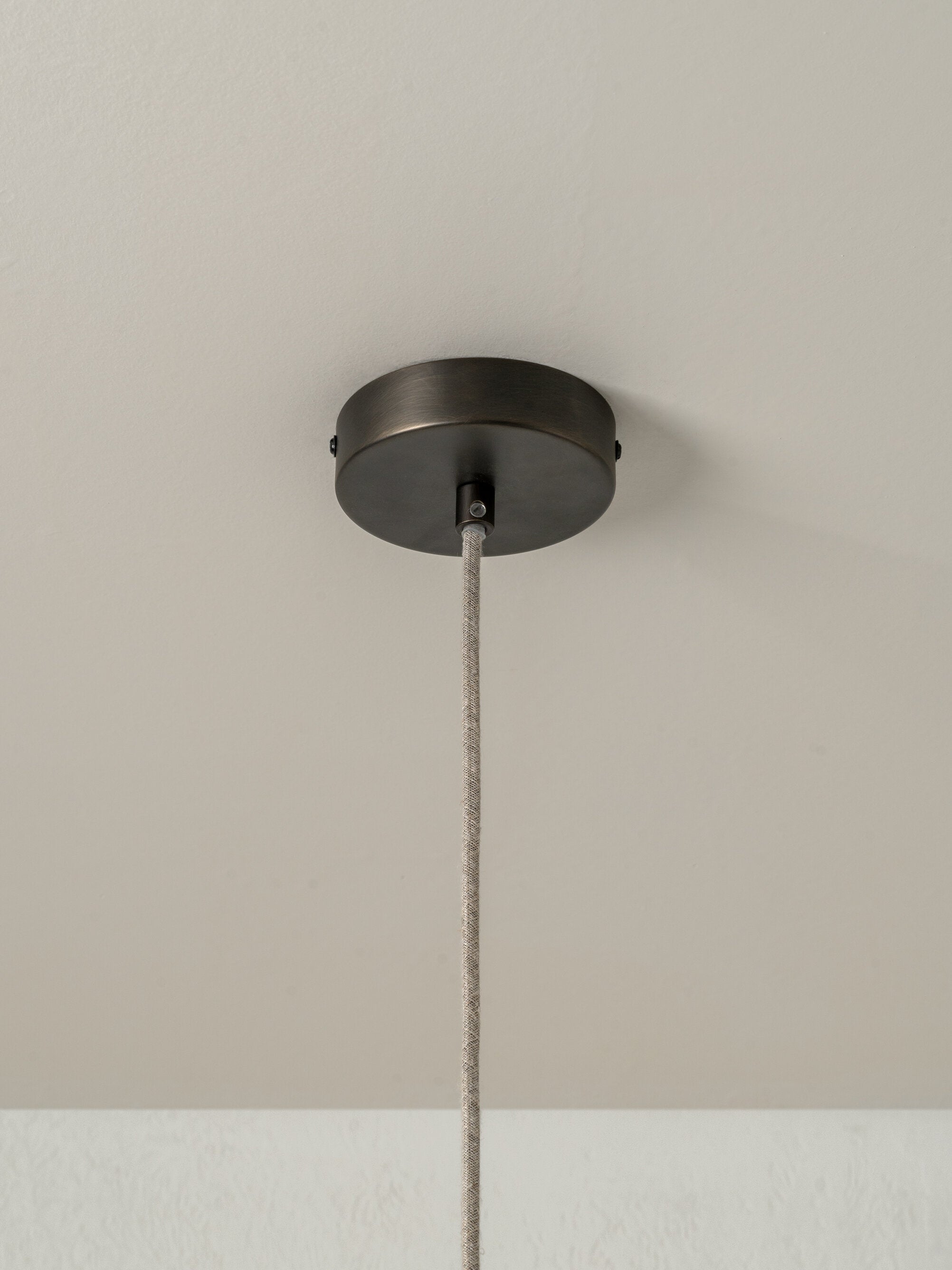 Folia - small scalloped natural linen pendant | Ceiling Light | lights&lamps | UK | Modern Affordable Designer Lighting