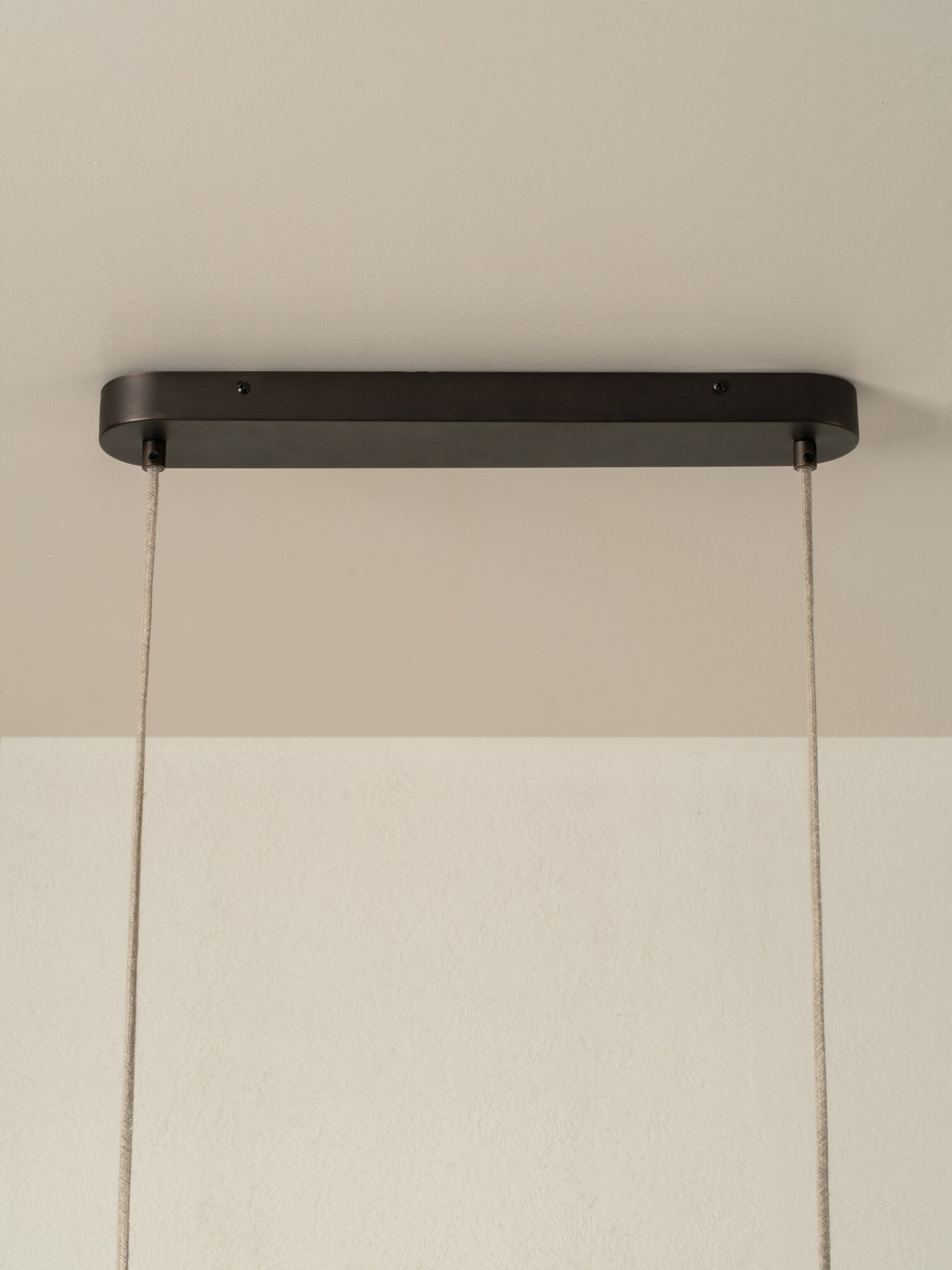 Folia - oval scalloped natural linen pendant | Ceiling light | lights & lamps | UK | Modern affordable designer lighting