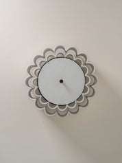 Folia - scalloped natural linen flush pendant | Ceiling Light | lights&lamps | UK | Modern Affordable Designer Lighting