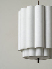 Folia - small scalloped natural linen pendant | Ceiling Light | lights&lamps | UK | Modern Affordable Designer Lighting