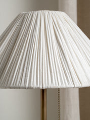 Lindi - aged brass and scalloped linen table lamp | Table Lamp | lights&lamps | UK | Modern Affordable Designer Lighting