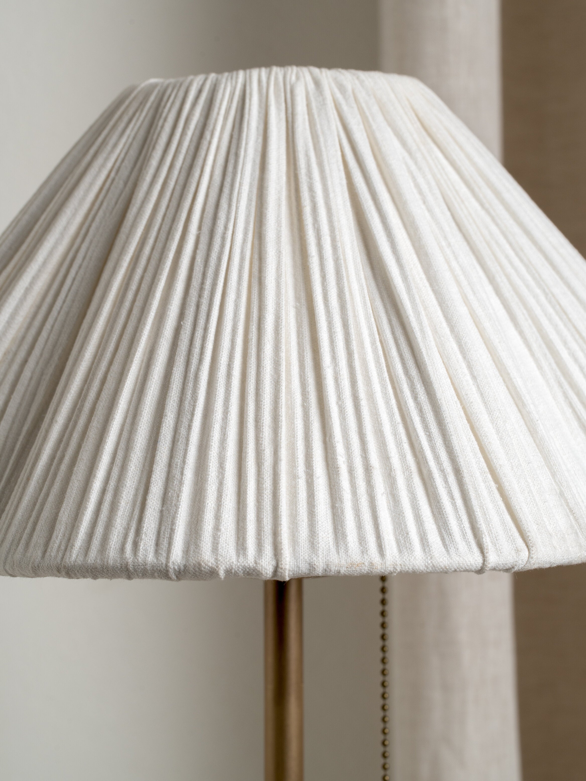 Lindi - aged brass and scalloped linen table lamp | Table Lamp | lights&lamps | UK | Modern Affordable Designer Lighting