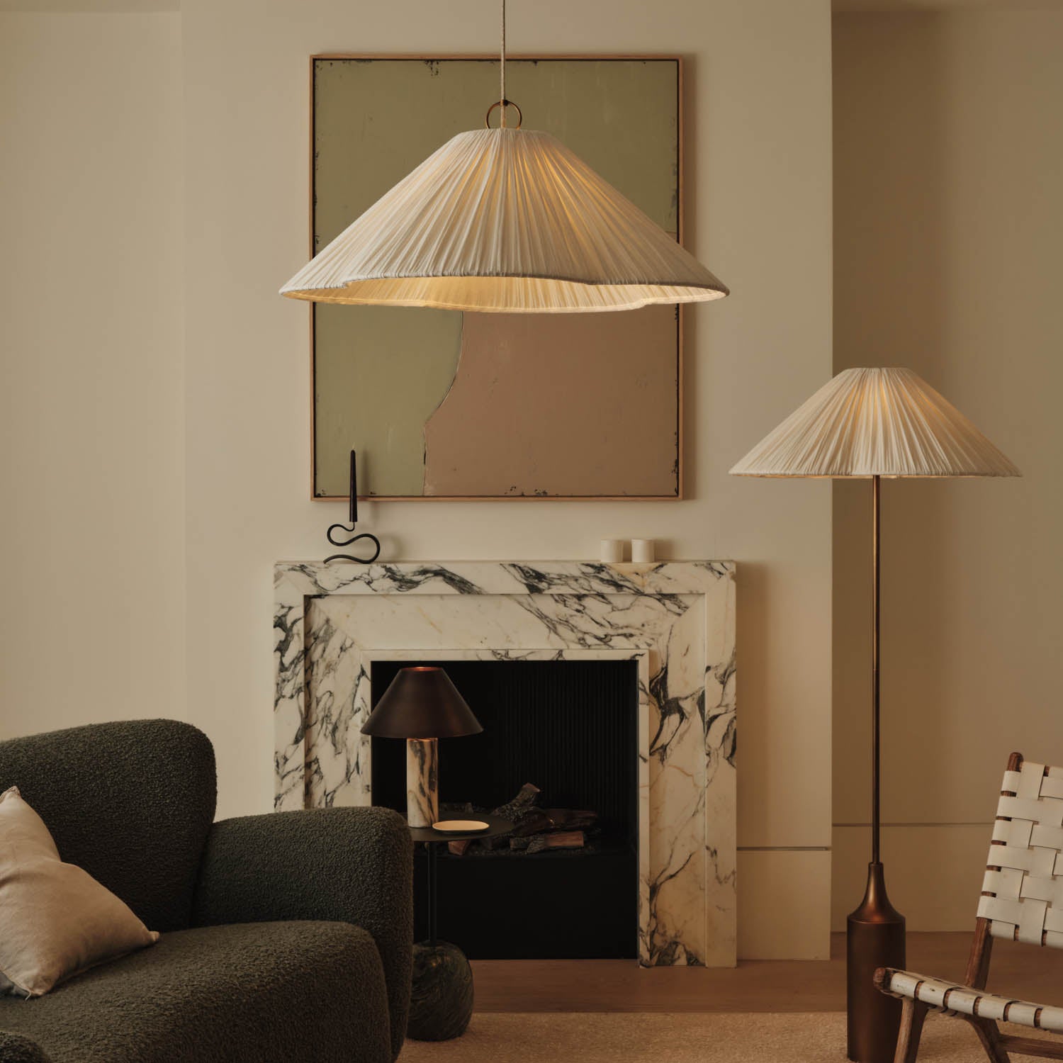 ceiling pendant with floor lamp 
