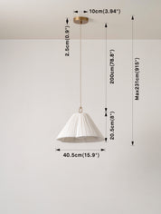 Lindi - small aged brass and linen scalloped pendant | Ceiling Light | lights&lamps | UK | Modern Affordable Designer Lighting