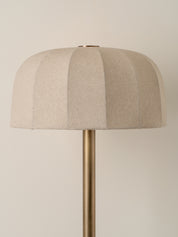 Ottino - aged brass and linen floor lamp