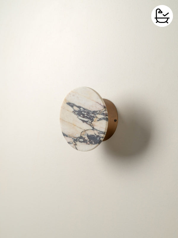 marble round 
light on white background
