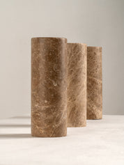 Denari - 1 light small brown marble cylinder table lamp | Table Lamp | Lights & Lamps | UK | Modern Affordable Designer Lighting