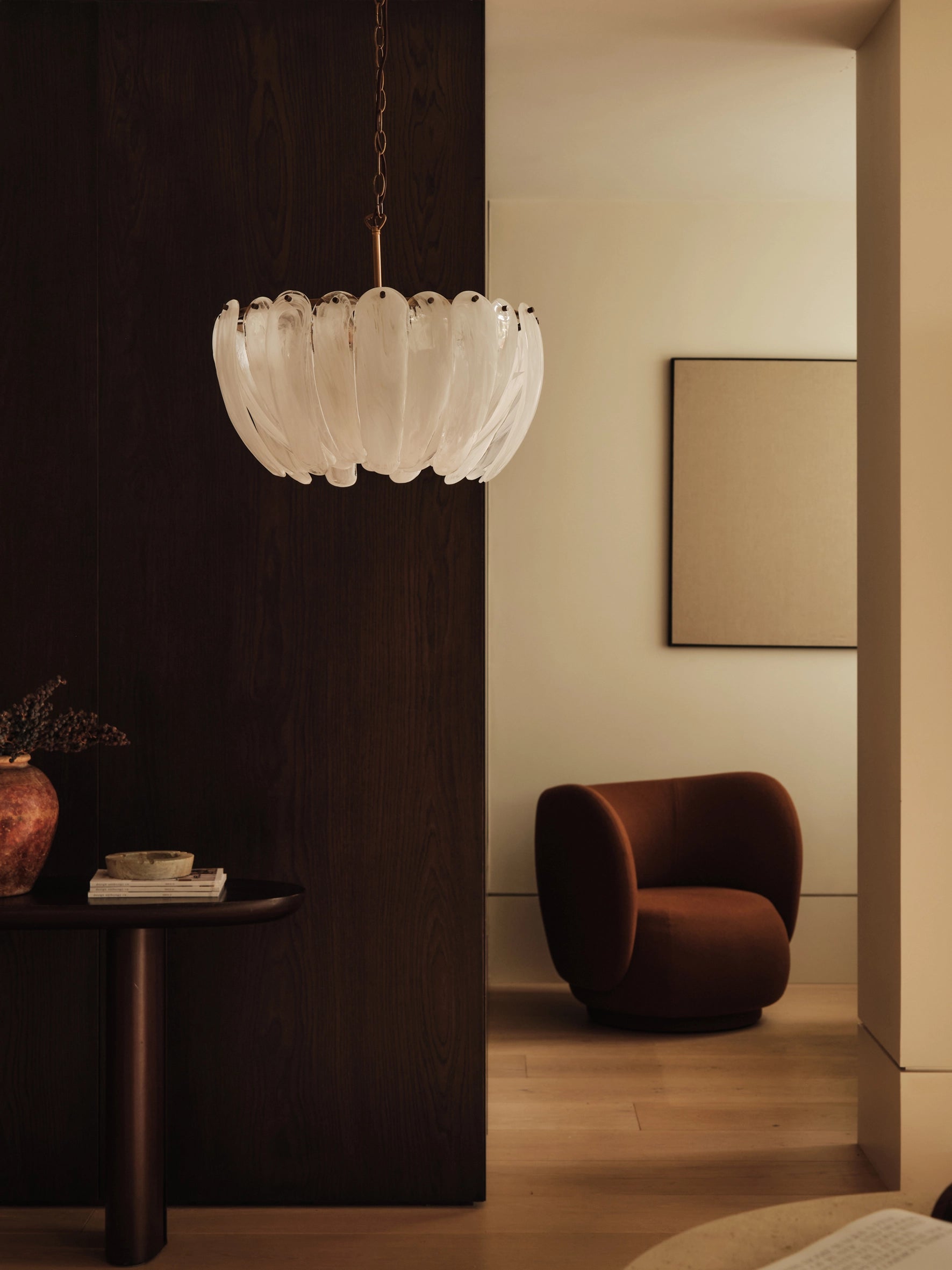 Astera - 4 light alabaster curved glass chandelier | Chandelier | Lights & Lamps | UK | Modern Affordable Designer Lighting