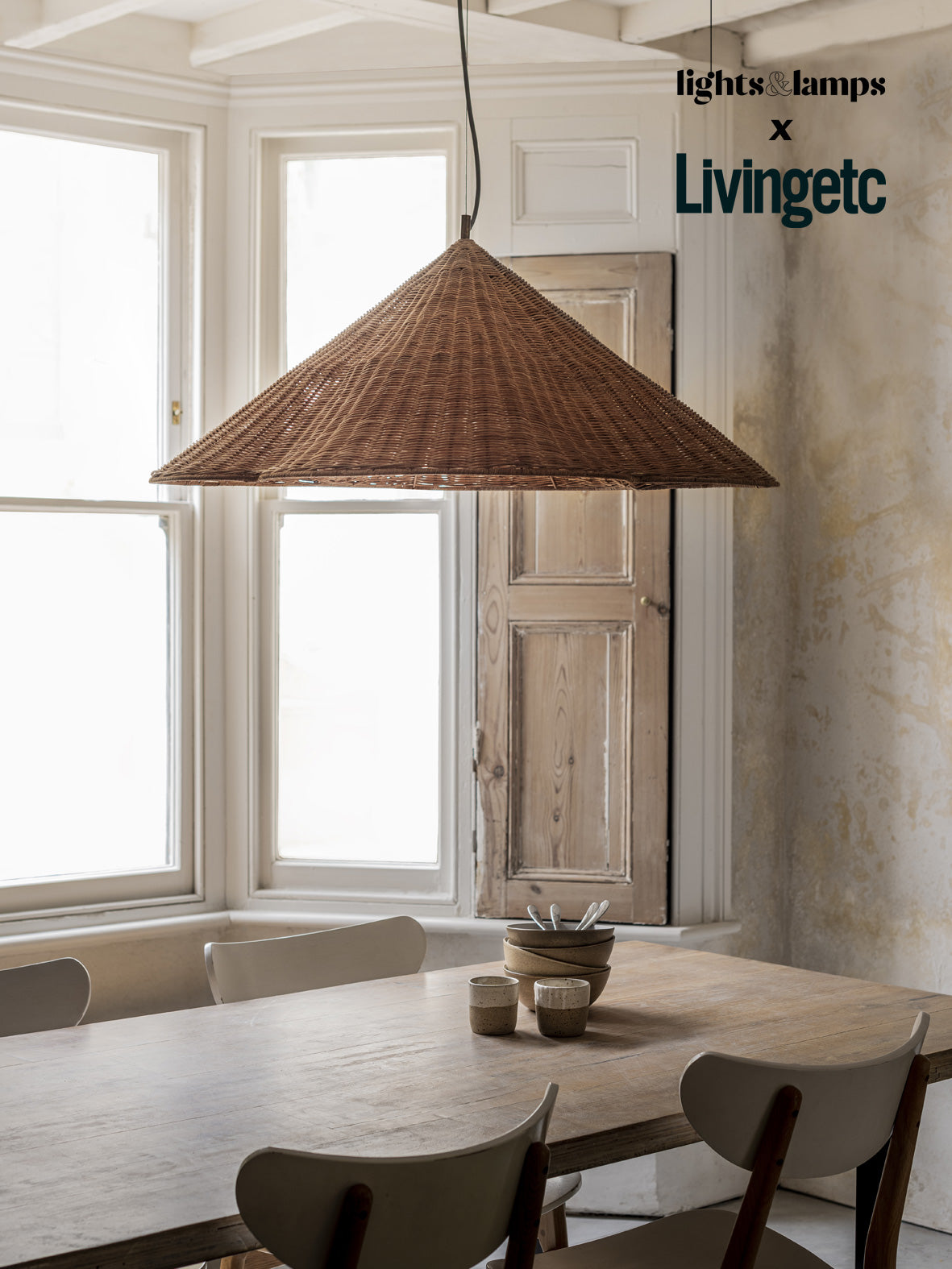 Bardi - 1 light oversized scalloped rattan pendant | Ceiling Light | Lights & Lamps | UK | Modern Affordable Designer Lighting