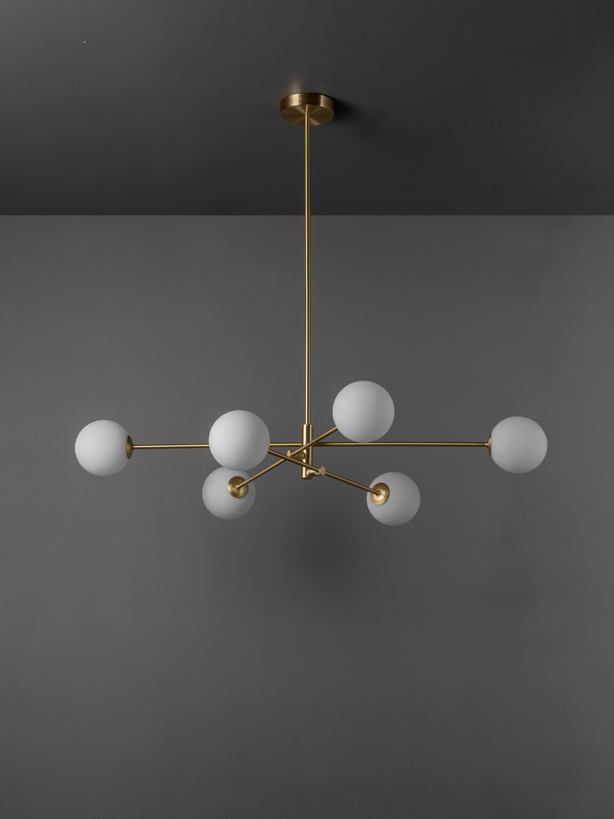 Chelso - 6 light brass and opal pendant | Ceiling Light | Lights & Lamps | UK | Modern Affordable Designer Lighting