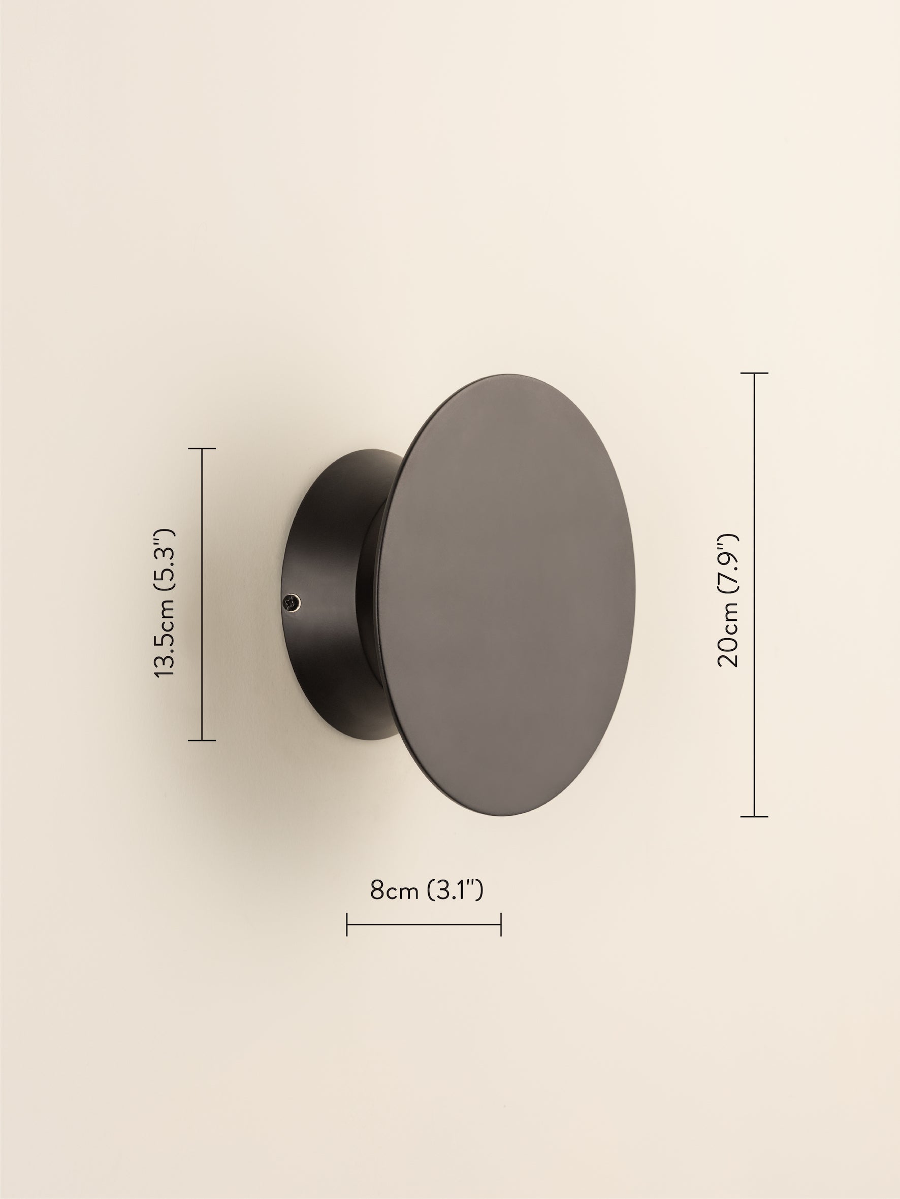 Santi - LED adjustable black disc wall light | Wall Light | Lights & Lamps | UK