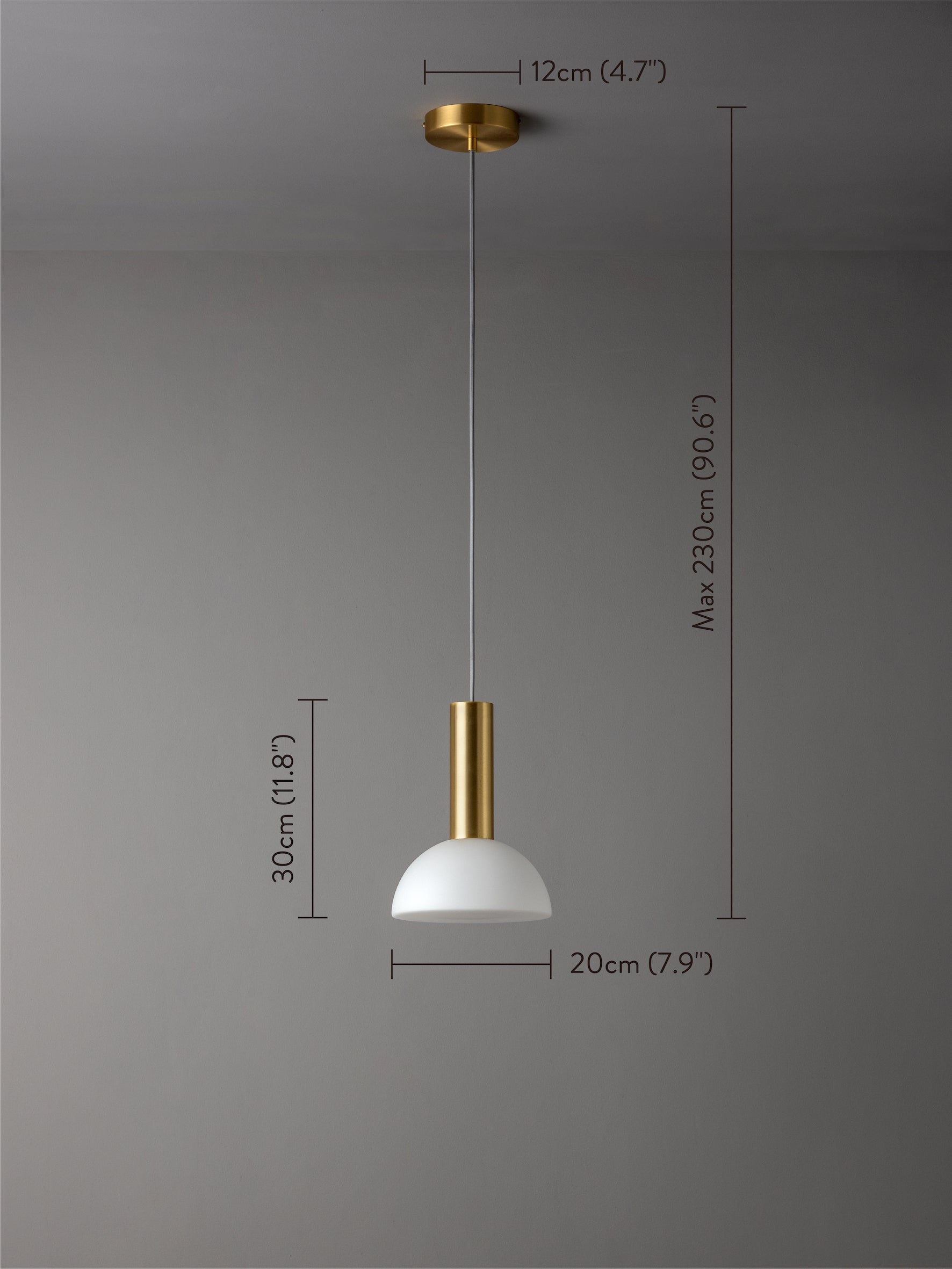 Silio - 1 light brushed brass and opal pendant | Ceiling Light | lights&lamps | UK | Modern Affordable Designer Lighting