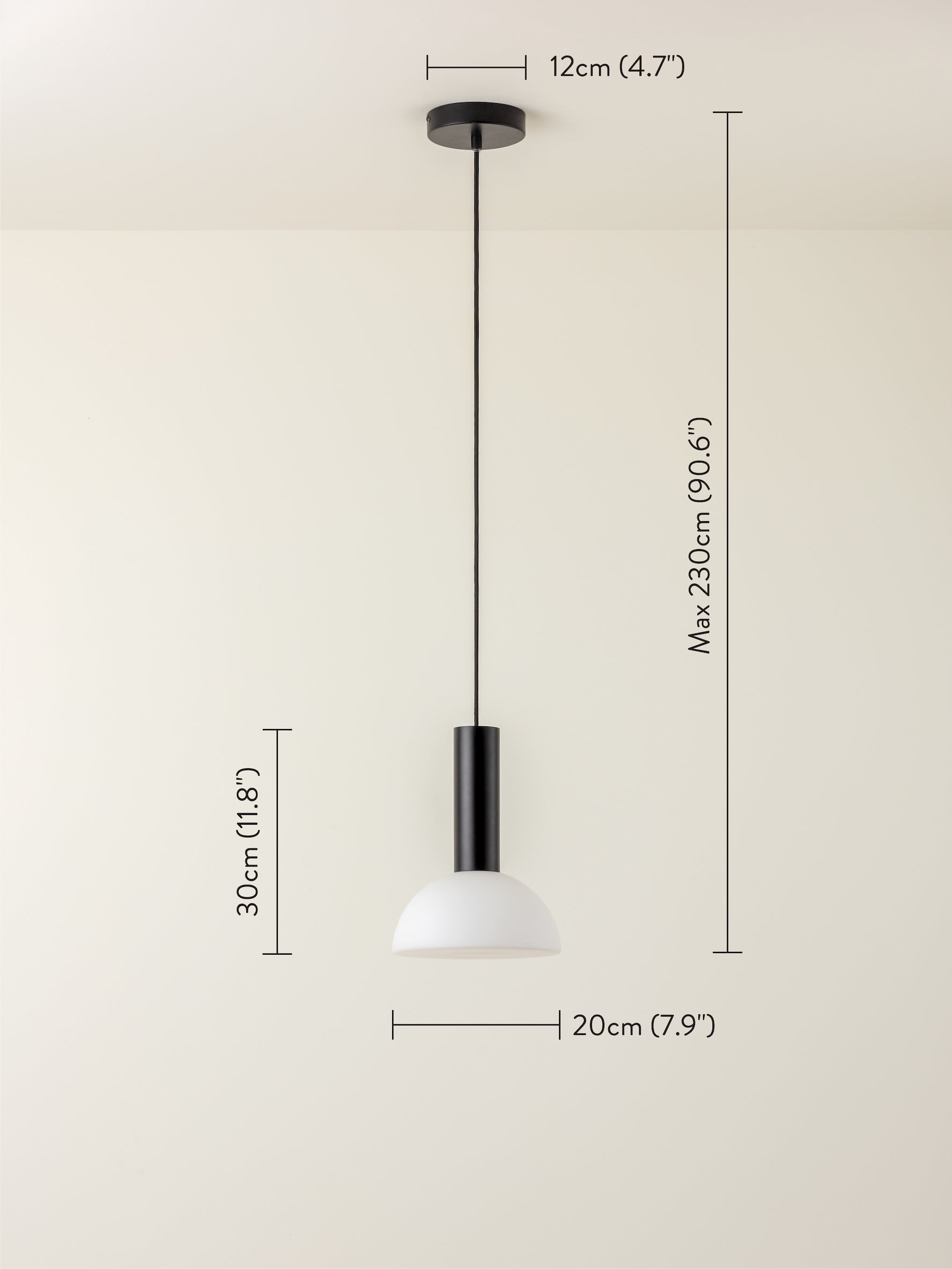 Silio - 1 light matt black and opal pendant | Ceiling Light | Lights & Lamps | UK | Modern Affordable Designer Lighting