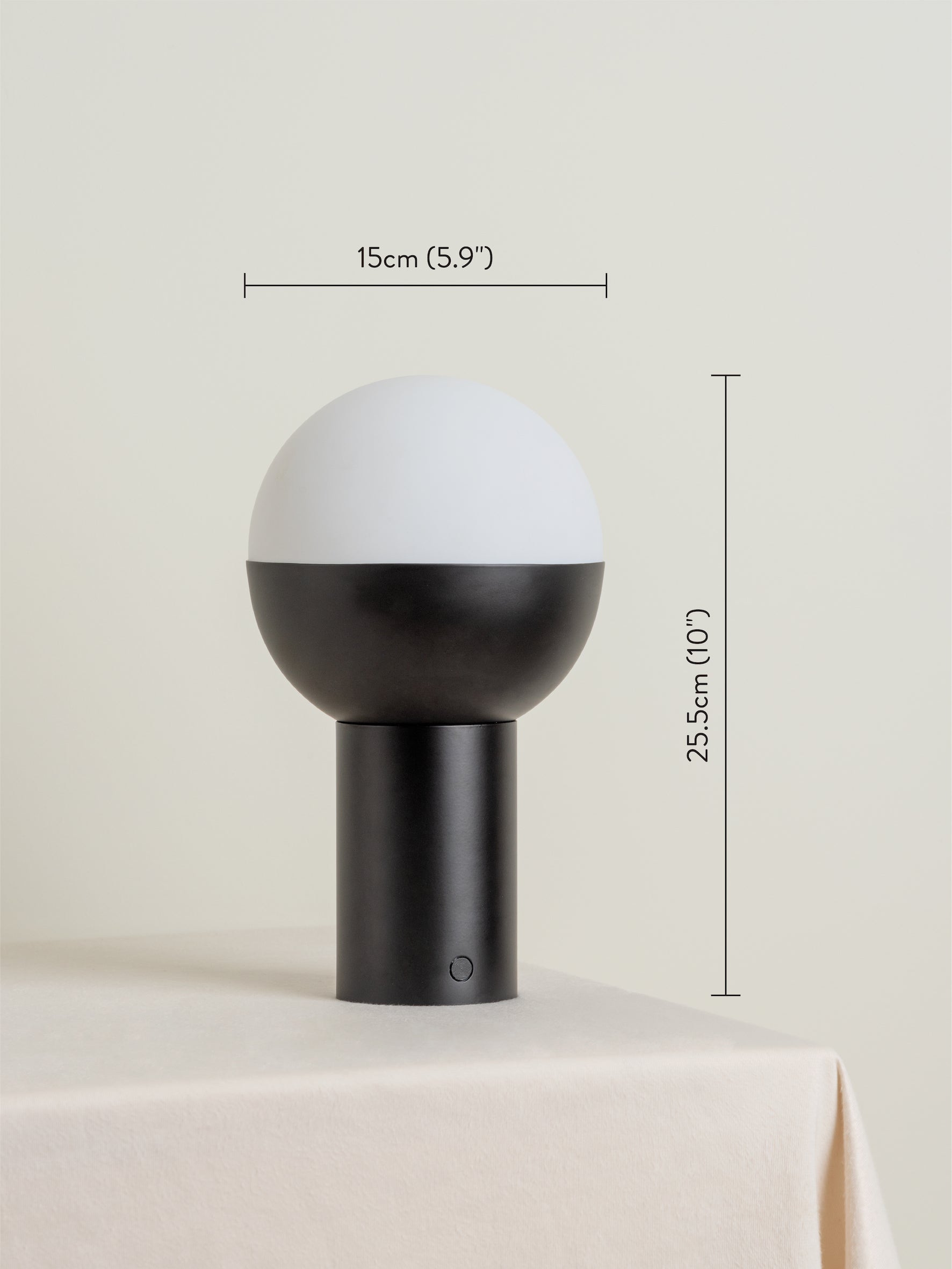 Roma - 1 light matt black and opal rechargeable table lamp | Table Lamp | Lights & Lamps | UK | Modern Affordable Designer Lighting