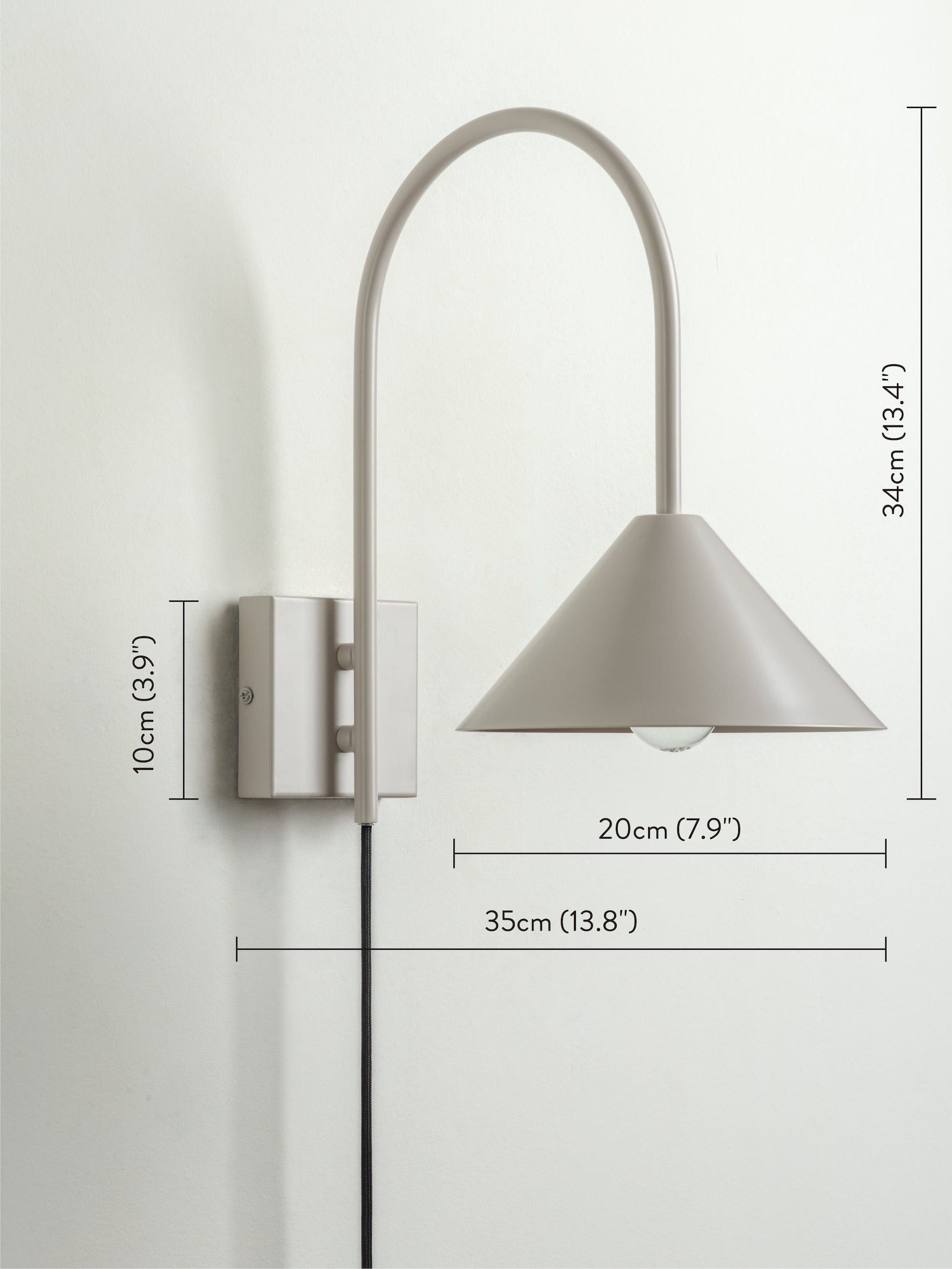 Orta - 1 light warm white cone wall light | Wall Light | Lights & Lamps | UK