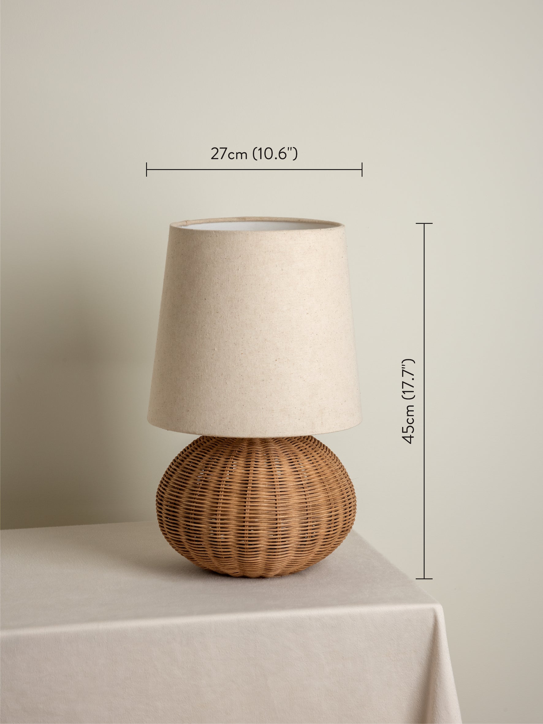 Sanvi - rattan globe table lamp | Table Lamp | Lights & Lamps | UK