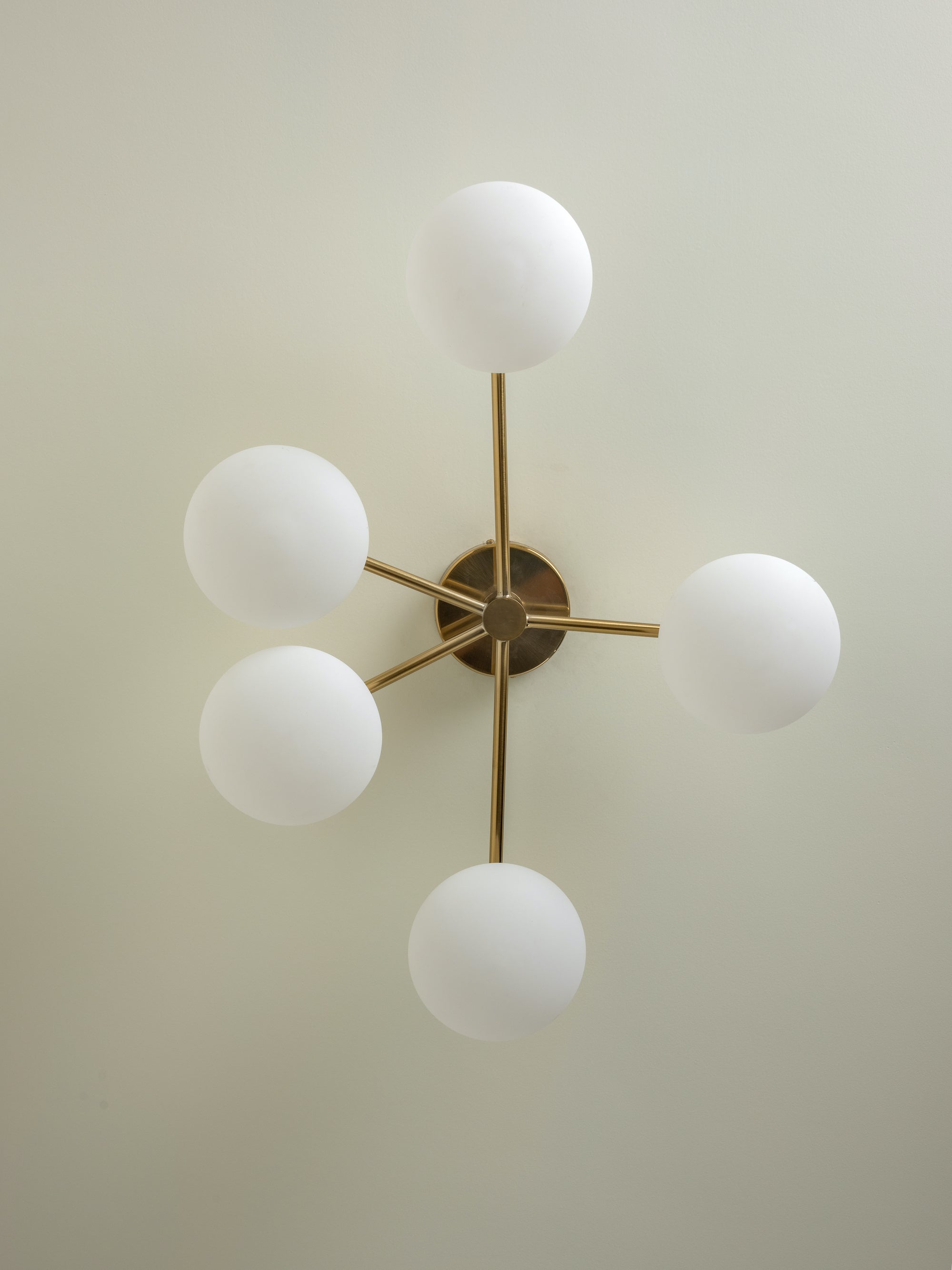Imperial - 5 light brass and opal flush | Ceiling Light | Lights & Lamps | UK | Modern Affordable Designer Lighting