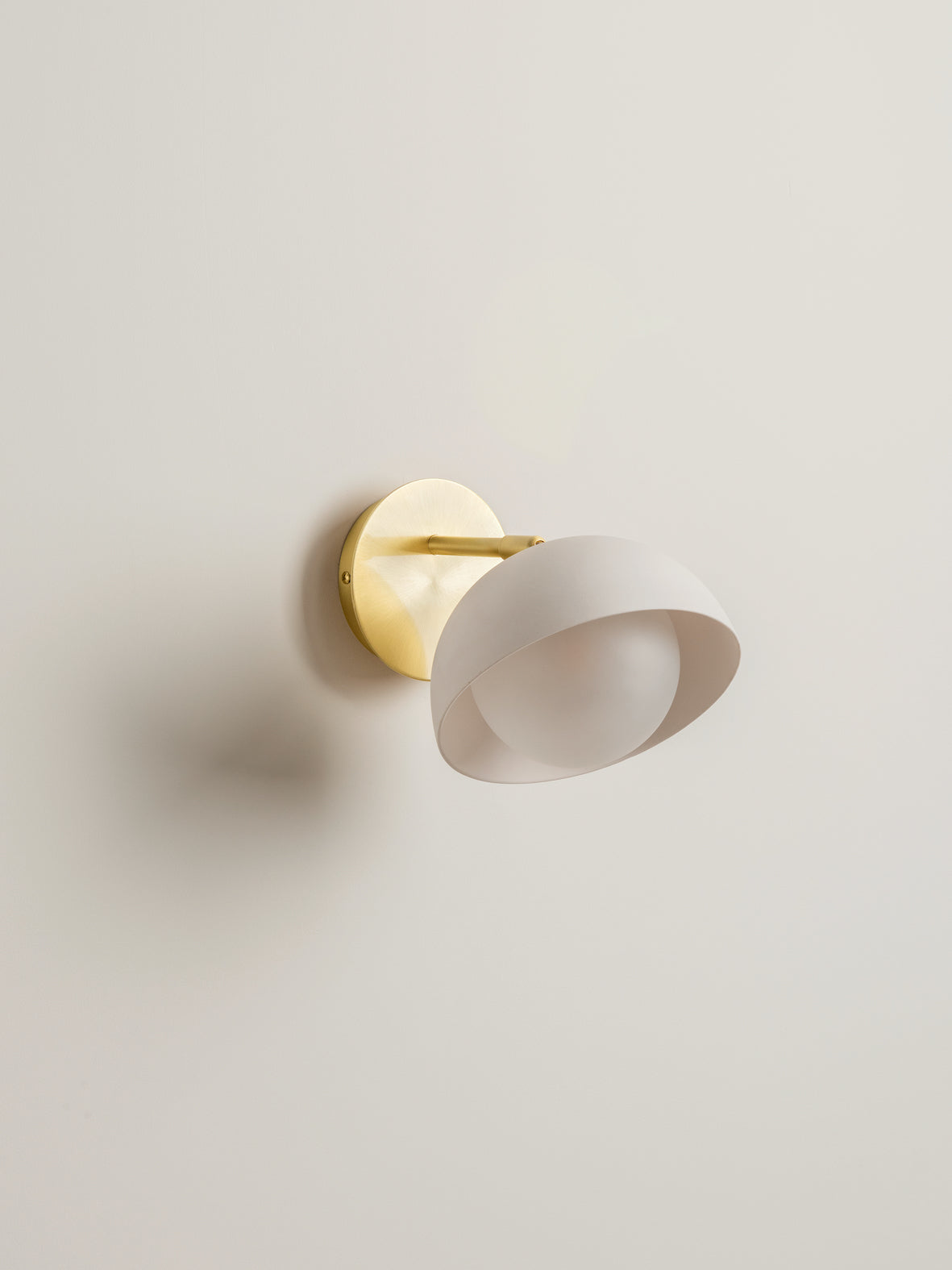 Porsa - 1 light brushed brass and warm white porcelain wall light | Wall Light | Lights & Lamps | UK