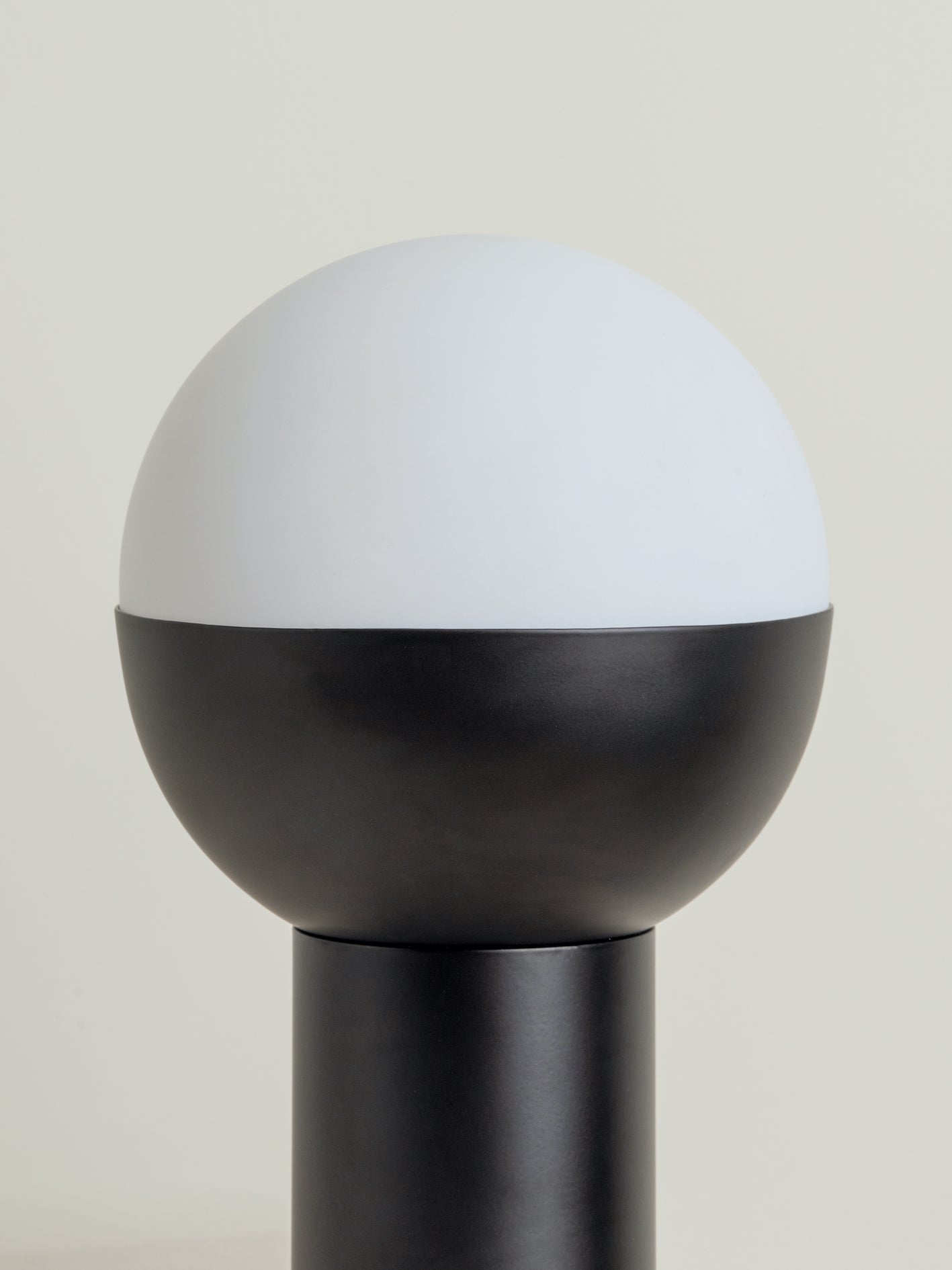 Roma - 1 light matt black and opal rechargeable table lamp | Table Lamp | Lights & Lamps | UK