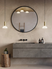 Silio - 1 light brushed brass and opal pendant | Ceiling Light | lights&lamps | UK | Modern Affordable Designer Lighting