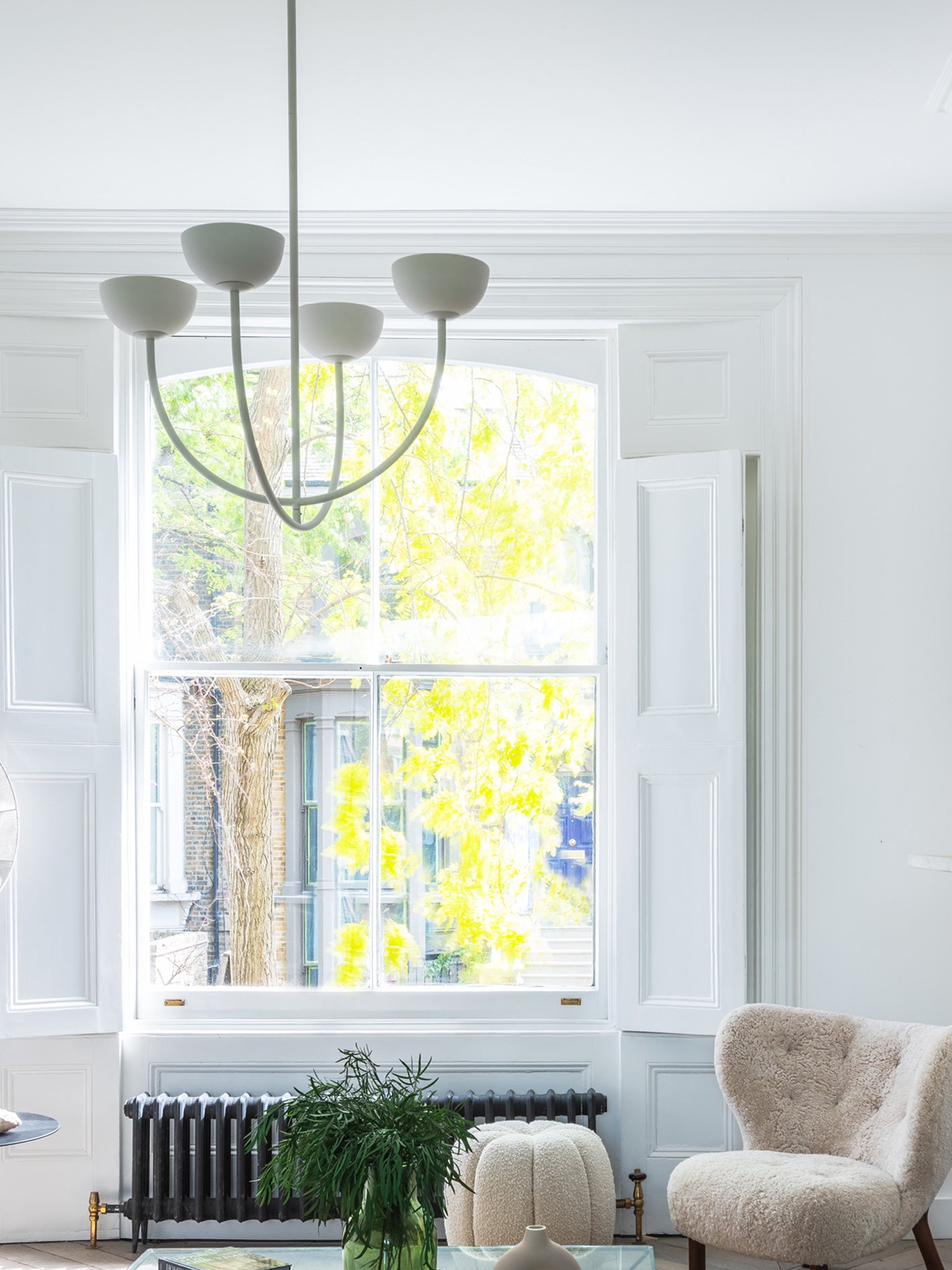 Ruzo - 4 light matt warm white and white porcelain ceiling pendant | Chandelier | Lights & Lamps | UK | Modern Affordable Designer Lighting