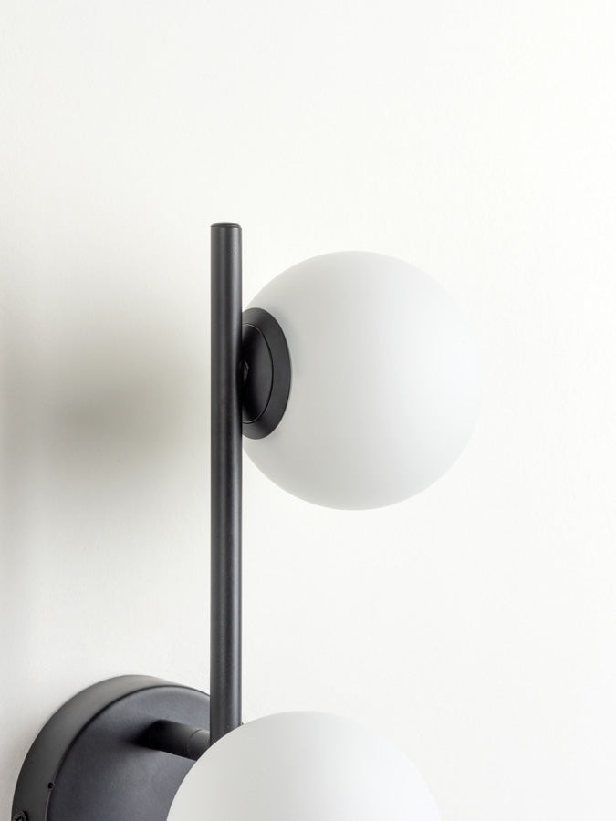 Coro - 3 light matt black and opal ceiling / wall | Ceiling Light | Lights & Lamps | UK
