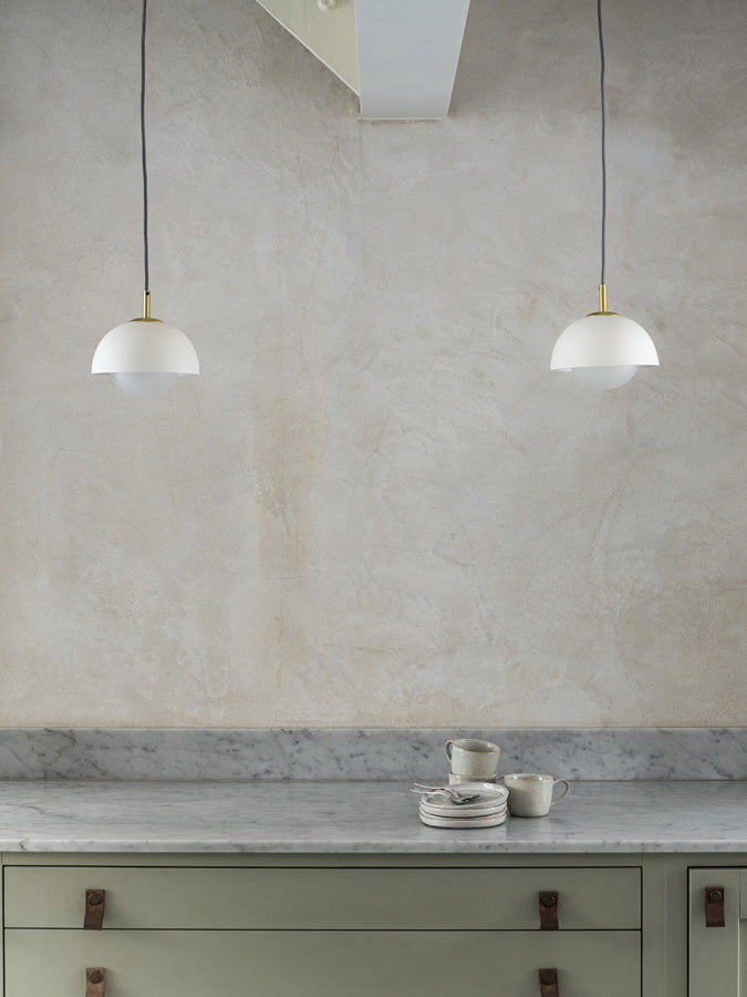 White porcelain pendant deals light