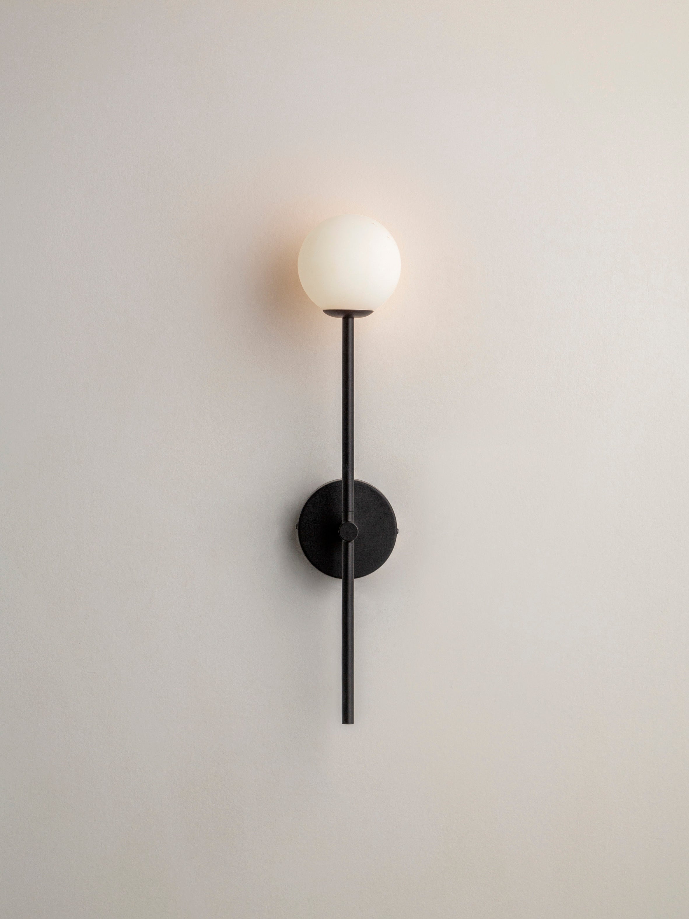 Chelso - matt black and opal wall light | Wall Light | Lights & Lamps | UK