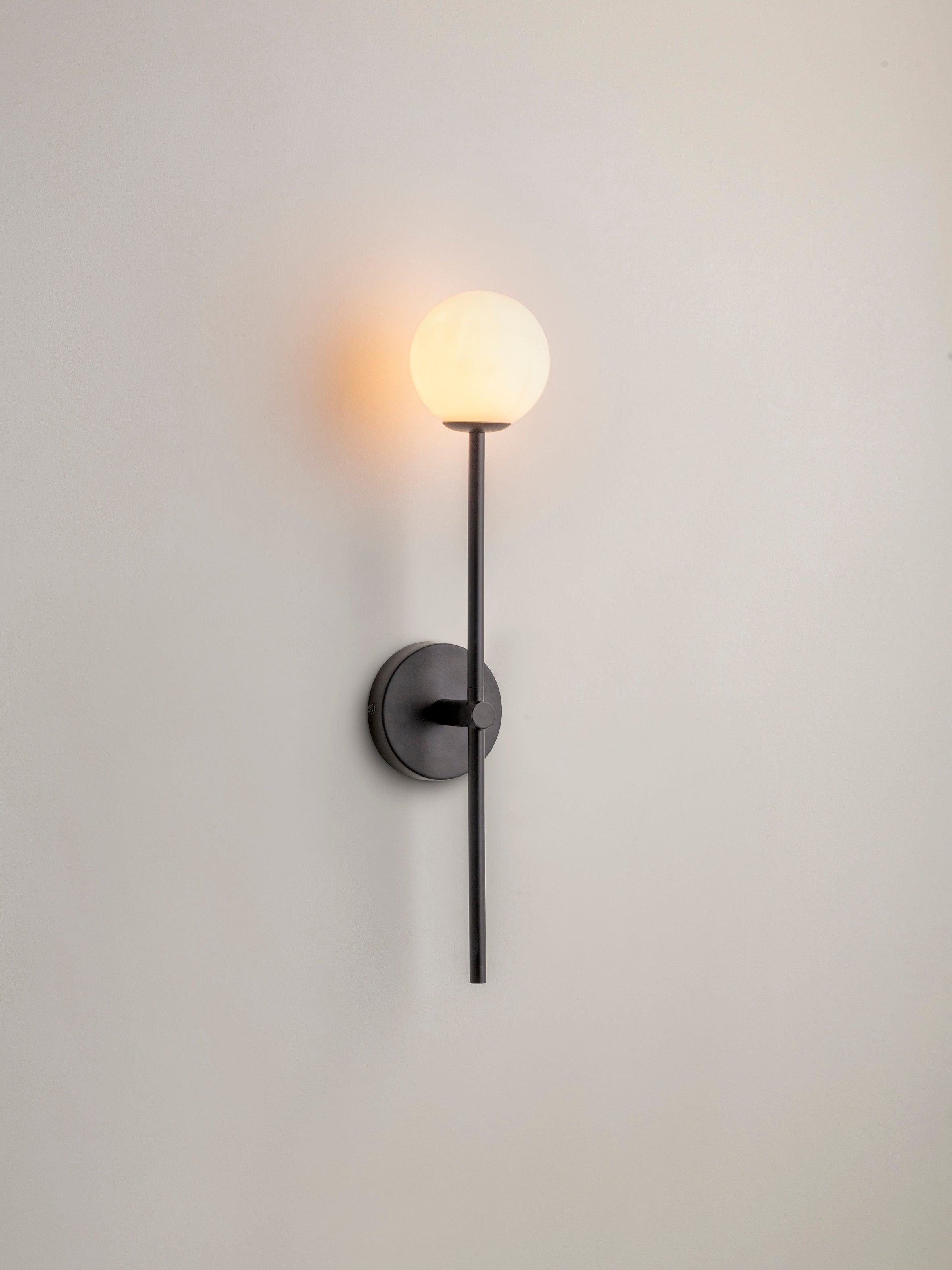 Chelso - matt black and opal wall light | Wall Light | Lights & Lamps | UK | Modern Affordable Designer Lighting