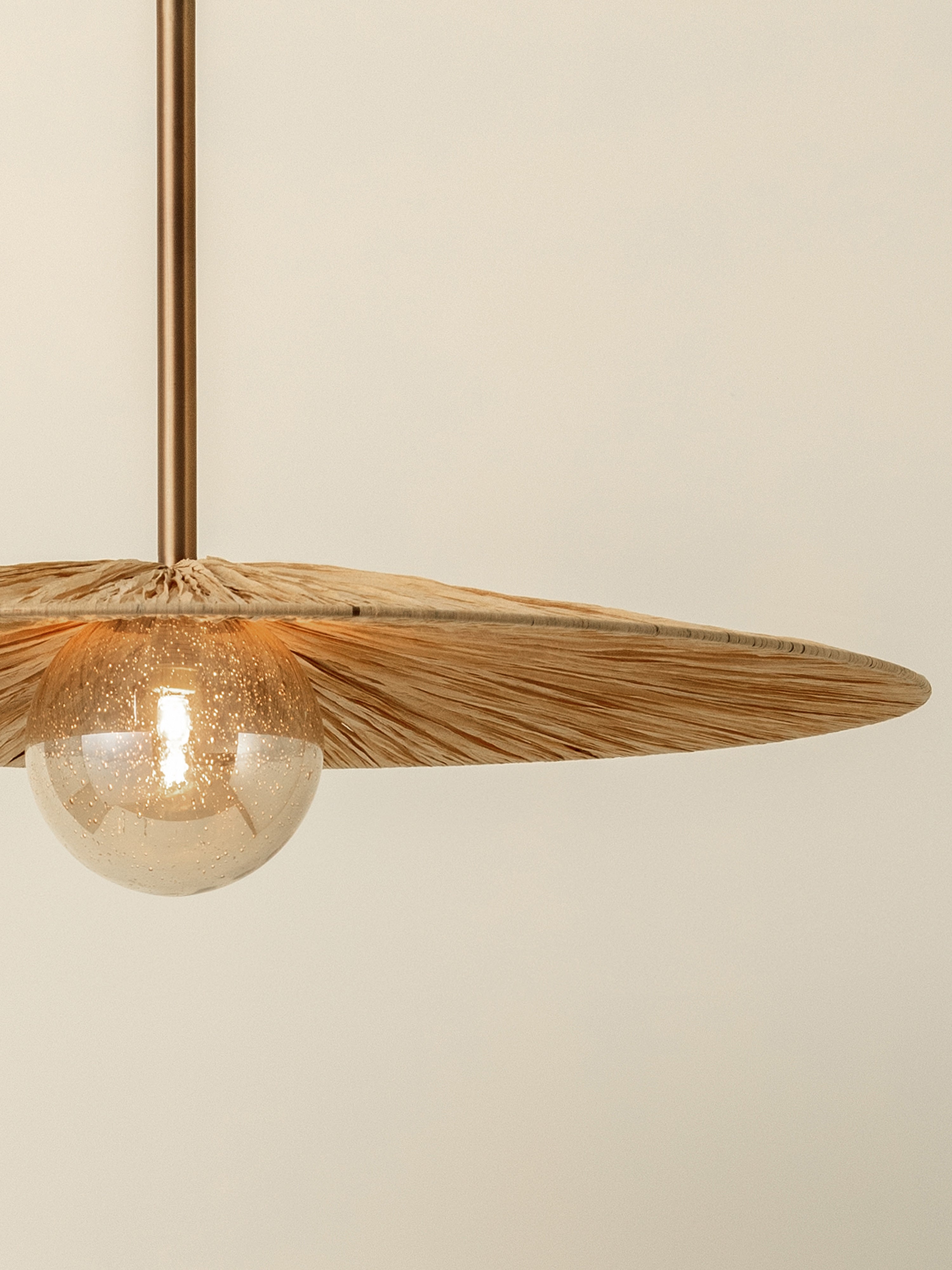 Natural brass store pendant light